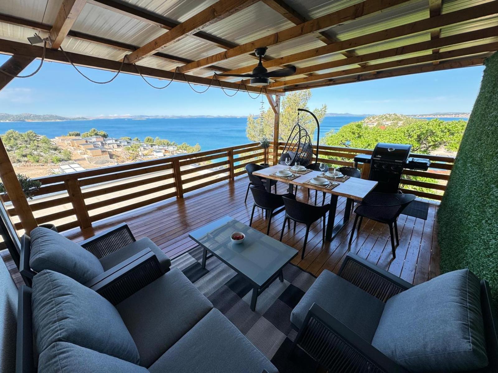D-View Premium Mobile Home - Panoramic Seaview - 150 M From Beach, Free Parking Drage Εξωτερικό φωτογραφία