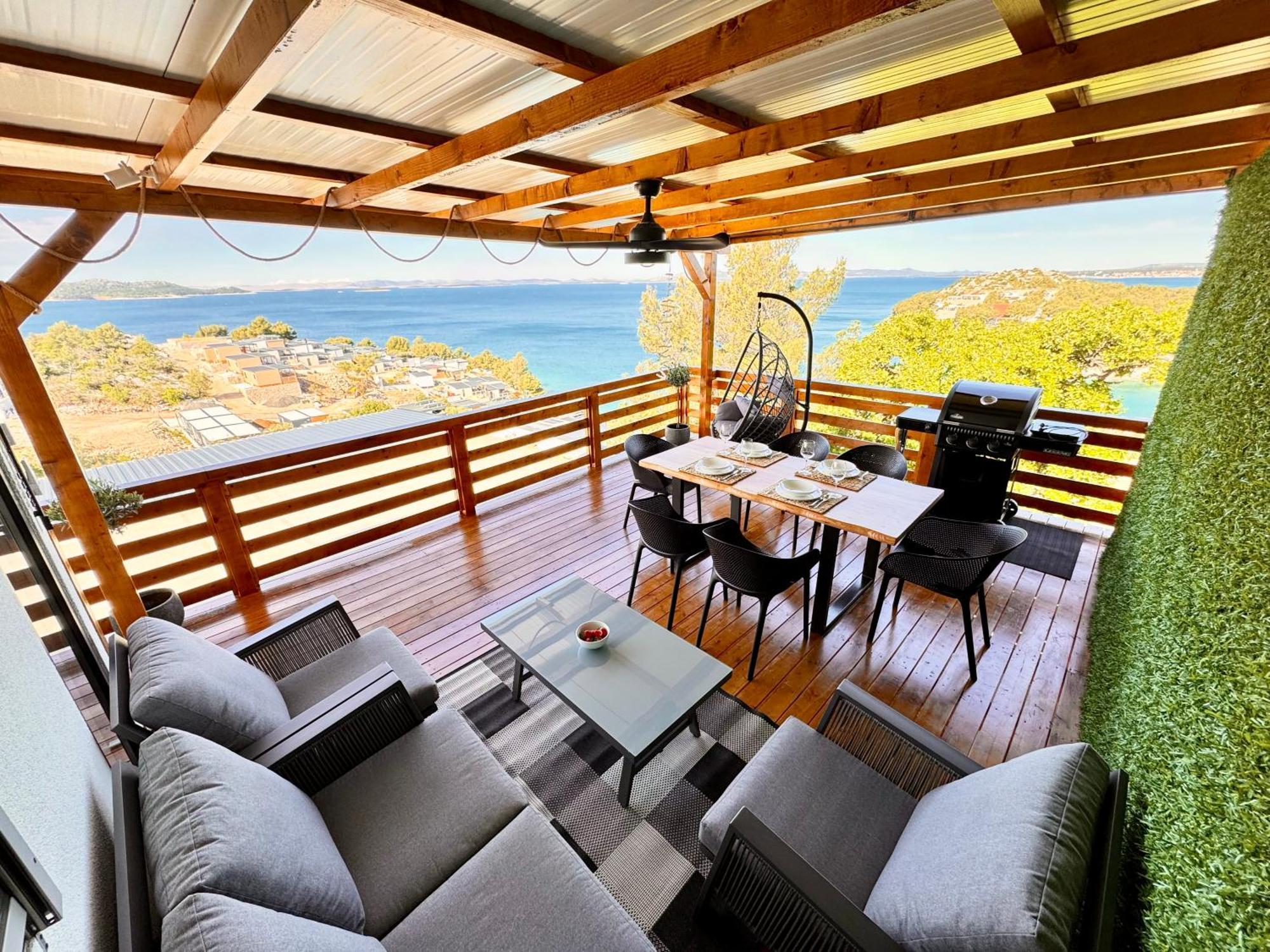 D-View Premium Mobile Home - Panoramic Seaview - 150 M From Beach, Free Parking Drage Εξωτερικό φωτογραφία